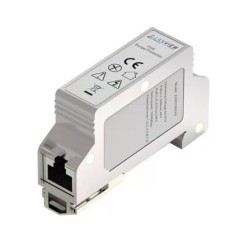 "Lanview LVRDIN-POE-SP Single-Port PoE Surge Protector - Reliable Surge Protection for Your Network"